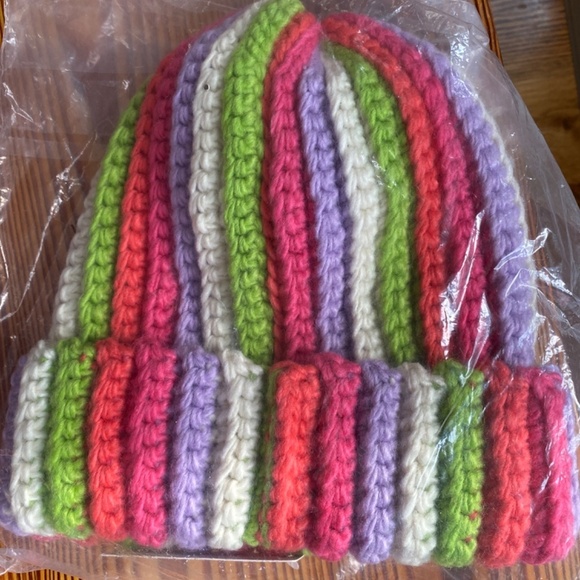 NWT Anthropologie Chunky Striped Beanie